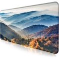 thumbnail image 1 of Large Extended Gaming Mouse Pad with Stitched Edges, Non-Slip Waterproof Rubber Base Mouse Pad for Office, Computer, Keyboard, Laptop and Home Desk Pad 35.4 x 15.7 x 0.12 Inch (Mountain Landscape), 1 of 6