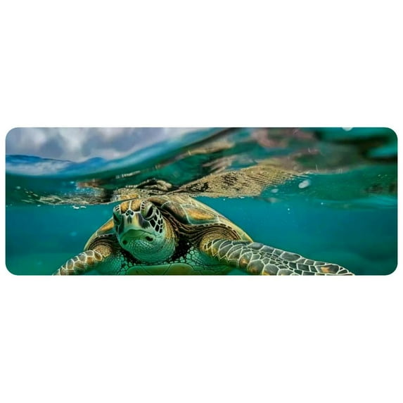 Large Extended Sea Turtle sky Gaming Mouse Pad, XL Desk Mat Keyboard Mat for Desktop, Laptop, Wireless Mouse, Work, Game, Office, Home 31.3x11.8 Inchs