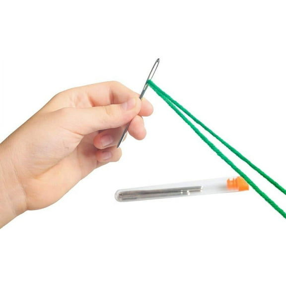 Large-Eye Blunt Needles, Stainless Steel Yarn Knitting Needles, Sewing Needles, Crafting Knitting Weaving Stringing Needles, Perfect for Finishing Off Crochet Projects (18 Pieces)