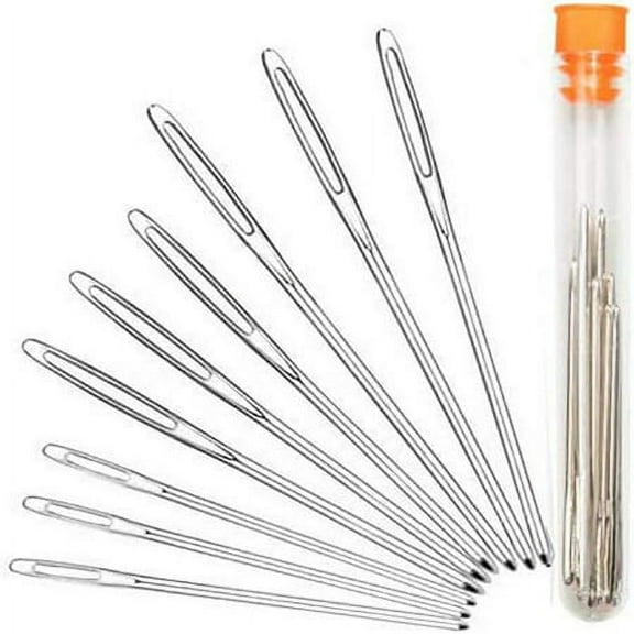 Large-Eye Blunt Needles, Stainless Steel Yarn Knitting Needles, Sewing Needles, Crafting Knitting Weaving Stringing Needles,Perfect for Finishing Off Crochet Projects