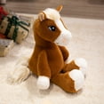 thumbnail image 1 of Large-Eye Horse Plush Doll Pillow 14 Inch Sitting Height Soft Stuffed Animal for Home Decor and Comfort, 1 of 5