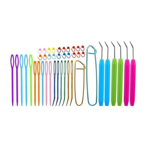 Large Eye Needle Tapestry Needle Embroidery Bent Needle for Crochet, Darning Yarn Needle Curved Tip for Hand Sewing