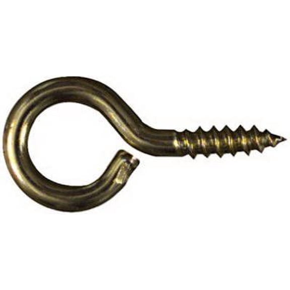 STANLEY Large Eye Screw Eye - Brass Finish - 1 Piece, Multicolor