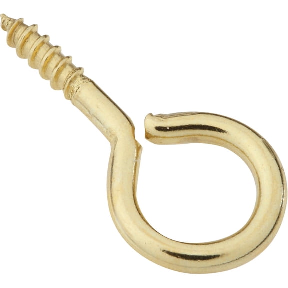 STANLEY Large Eye Screw Eye - Brass Finish - 1 Piece, Multicolor
