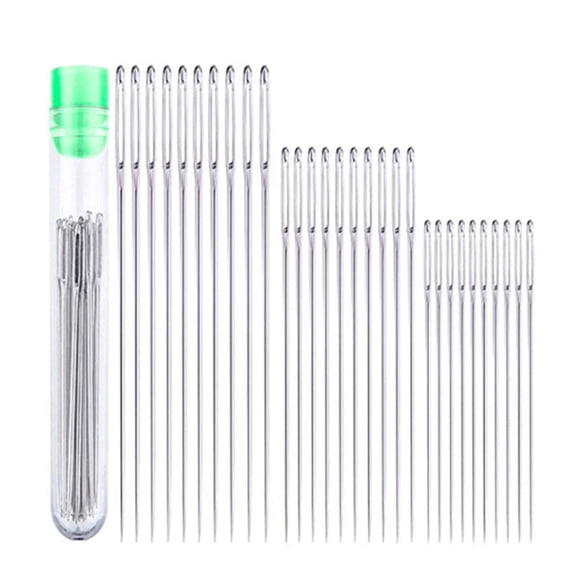 Large Eye Sewing Needles for Easy Threading, Ideal for Sewing, Quilting, and Handicraft Projects