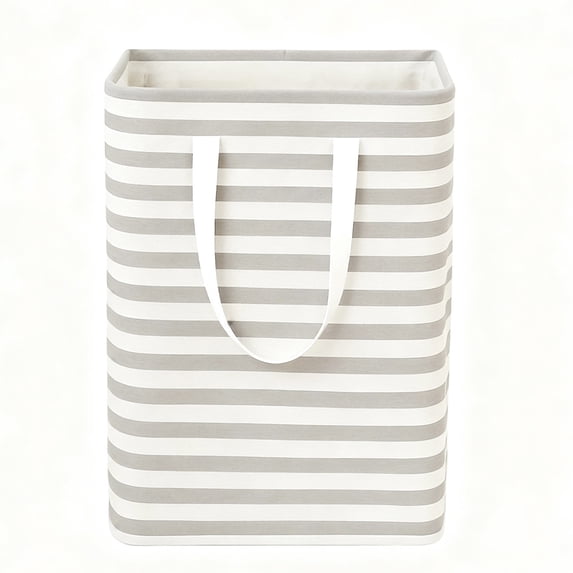 Large Fabric Laundry Basket Collapsible Dirty Clothes Hamper with Handles for Bathroom Bedroom and Closet Storage Beige