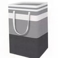 thumbnail image 1 of Large Fabric Laundry Basket Collapsible Dirty Clothes Hamper with Handles for Bathroom Bedroom and Closet Storage Gray, 1 of 3