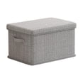 thumbnail image 1 of Large Fabric Storage Box with Lid - Foldable Clothes Organizer Basket for Wardrobe, Stackable 36x25x20cm, 1 of 6