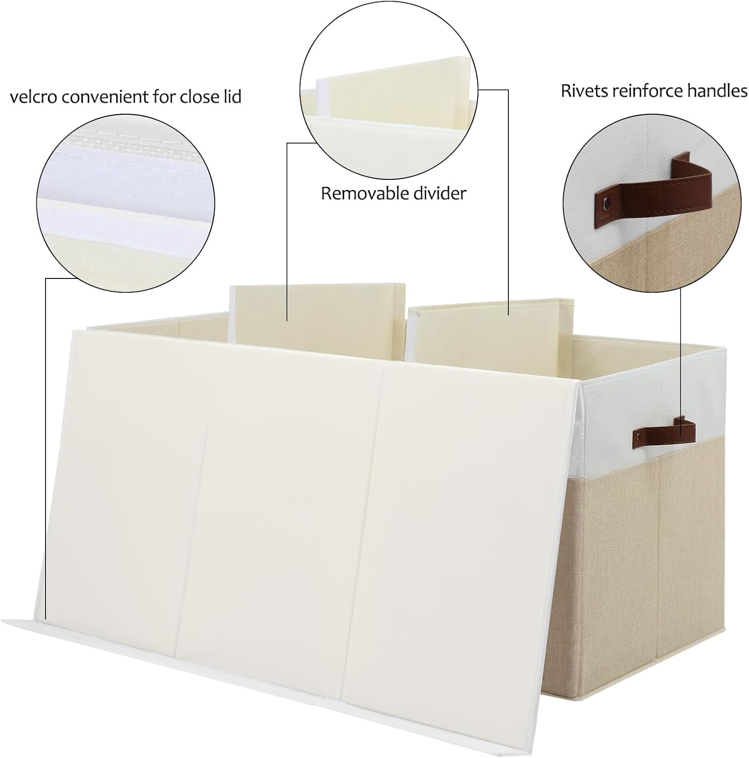 Photo inspiration: Cost Effective Hamster Cage Dividers Reference: Large Fabric Toy Storage Box With Lid Divider Organizer Toy