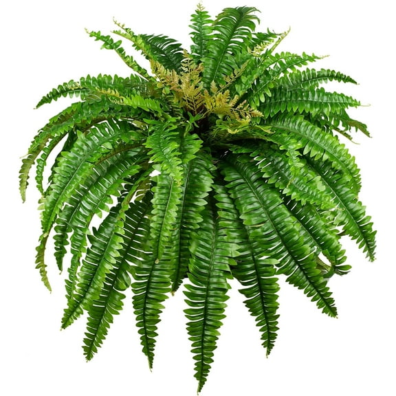 Large Fake Ferns, 57 Branches Artificial Ferns, Faux Boston Fern Plants for Home, Office, Garden Indoor Outdoor Decoration(45inch,1pack)
