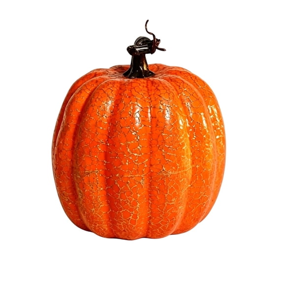 Large Pumpkin Decoration Artificial Vegetable Model for Autumn Fall Harvest Halloween Thanksgiving, Large Pumpkin for Indoor Outdoor Porch Display,6.7x5.5 Inch