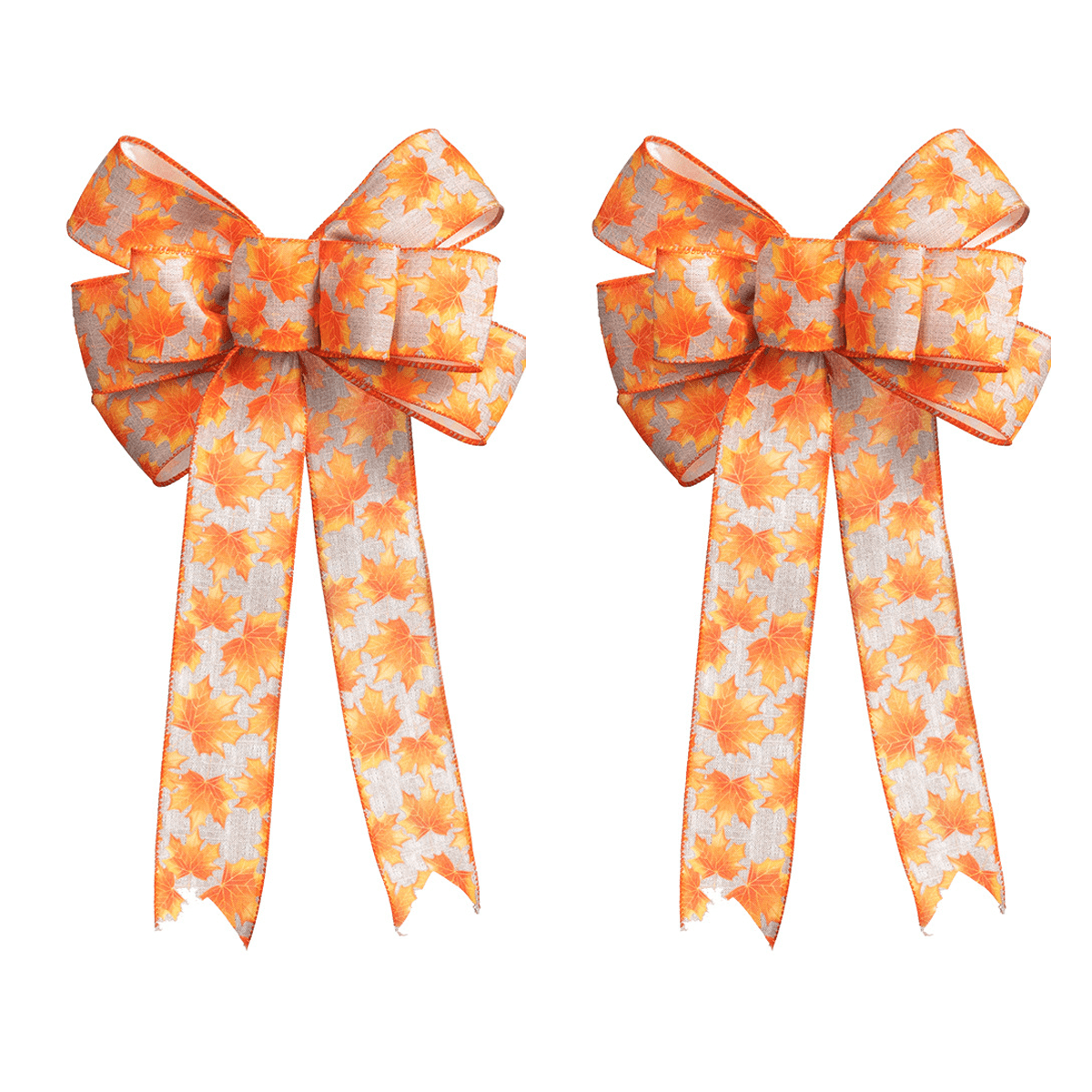 Large Fall Bows for Wreath , 3 Pack Ribbon Bow, Decorative Autumn Tree