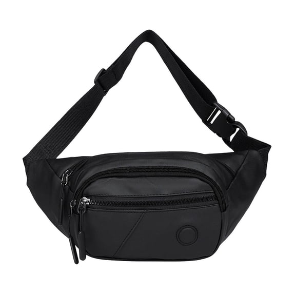 Large Fanny Pack for Men and Women, Crossbody Waist Bag with 4 Zipper Pockets Easy Carry Any Phone, Fashion Waist Packs with Adjustable Strap for Travelling, Hiking, Cycling, Running