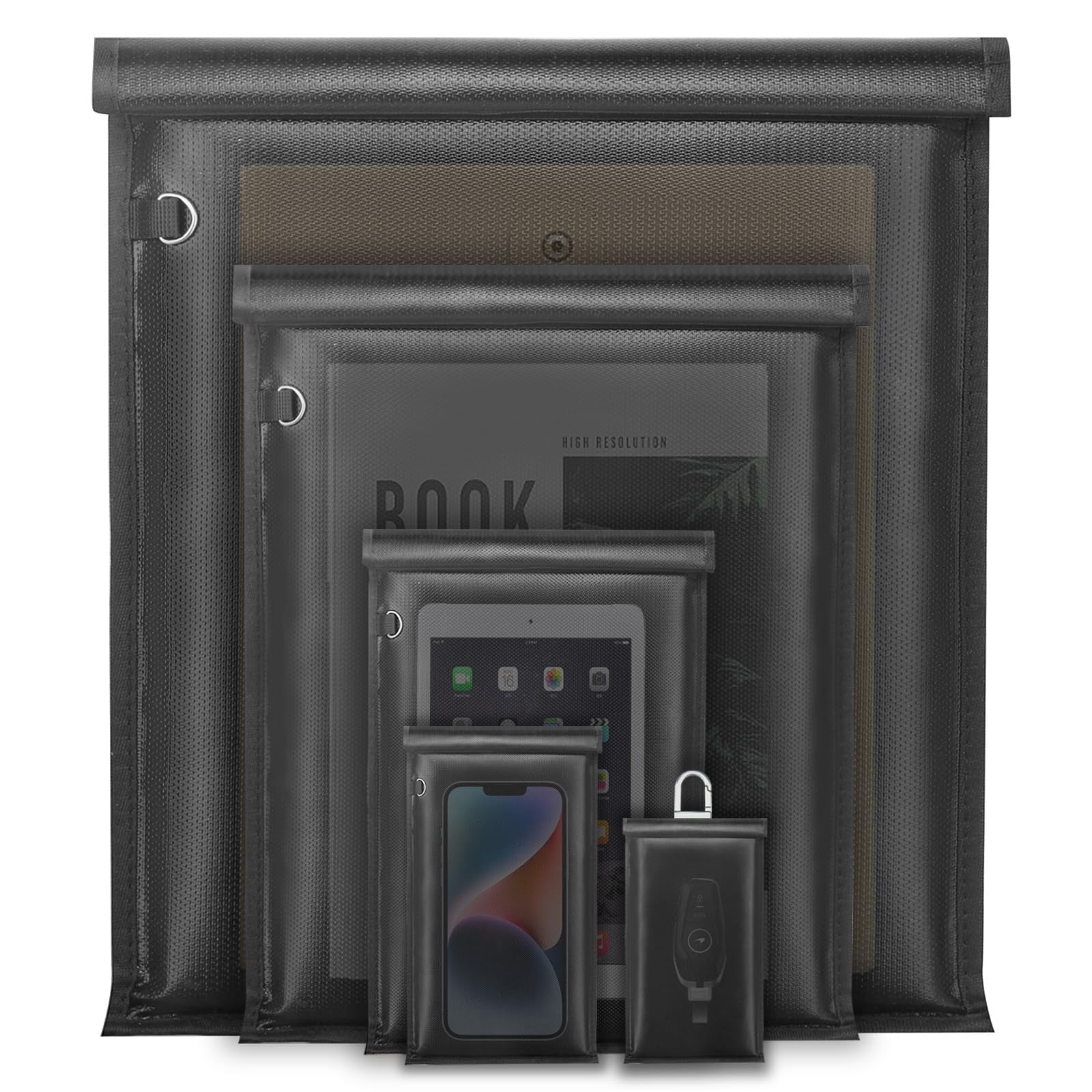 Large Faraday Bags- 5 SSF20 Pack Faraday Cages Tablets & Phones & Car ...