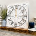 Large Farmhouse Wall Clock 24 inch Square Farmhouse Style Clock