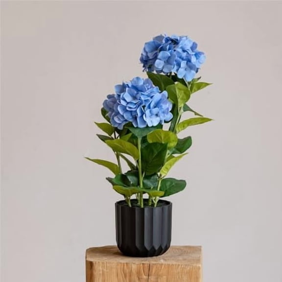 Large Faux Hydrangea Tree in Pot  Lifelike Real-Touch Artificial Hydrangea Plant for Indoor & Outdoor Decor, Perfect for Entrances and Centerpieces (Blue)
