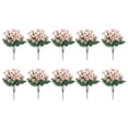 thumbnail image 1 of Large Faux Mums for Outdoor Planters Fall Decorations for Home Porch Hanging Pots Artificial Sunset Mums Flowers UV Weather Resistant Waterproof Fake Flowers（10, Pink）, 1 of 7