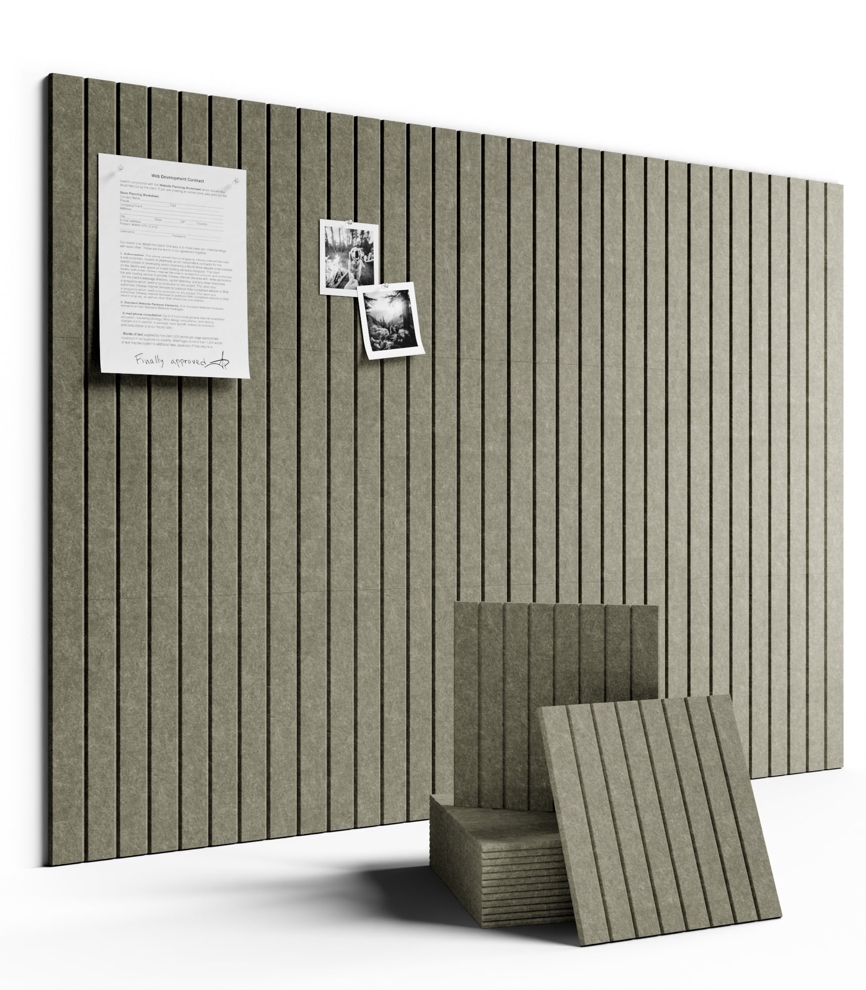 Fluxynara Large Felt Bulletin Board 48" x 36" Cork Board Alternative-12 Pack with 70 Safe Removable Adhesive Tabs, Cork Boards for Walls Cork Board for Home Office Classroom Pin Board-Earth Brown
