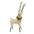 thumbnail image 1 of Large Felted White Standing Reindeer Ornament, 1 of 1