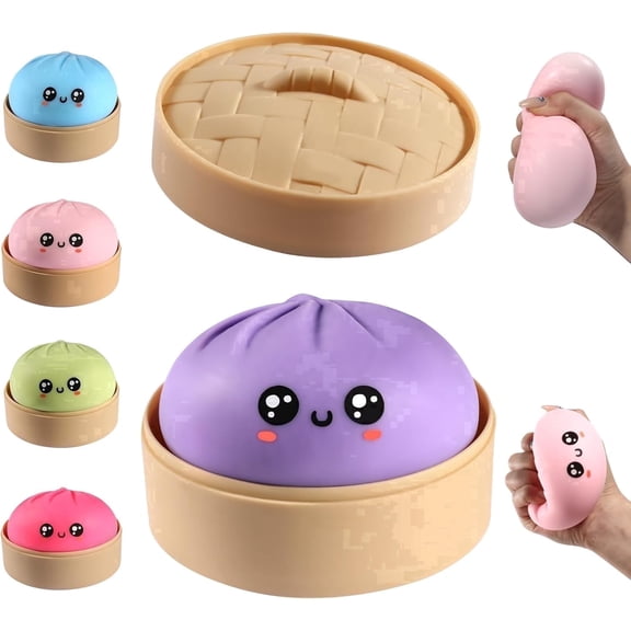 Large Fidget Sensory Food Theme Stress Ball Mystery (1 Piece) – Random Glitter or Regular Color Buy 2 Get 1 Free