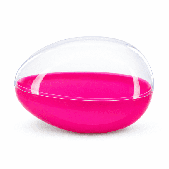 Large Fillable Clear Top Plastic Easter Egg 5.1 Inches