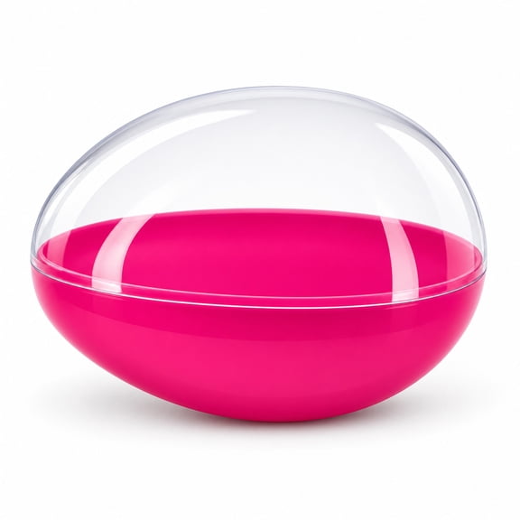 Large Fillable Clear Top Plastic Easter Egg 5.1 Inches
