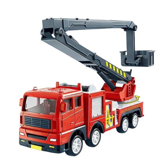 Large Firefighting Lift Truck Children's Toy Vehicle With Climbing Ladder, Toy Rescue Vehicle Lifelike Model With Liftable Ladder, Interactive Play Toy For & Imaginative