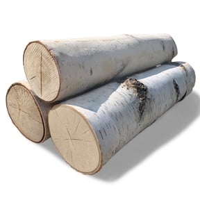Large Fireplace White Birch Logs (3 logs) 18in long x 6-8in diameter