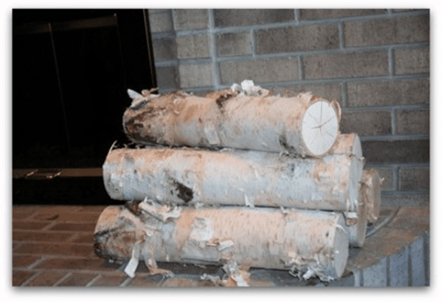 Large White Birch Fireplace Logs Set (5 logs) 18in long