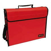 Large Fireproof Document Carry Bag, 16" x 5" x 12", by Better Office Products, Safe Storage Bag with Handle and Shoulder Strap, Water-Resistant, 5" Expansion Base Red