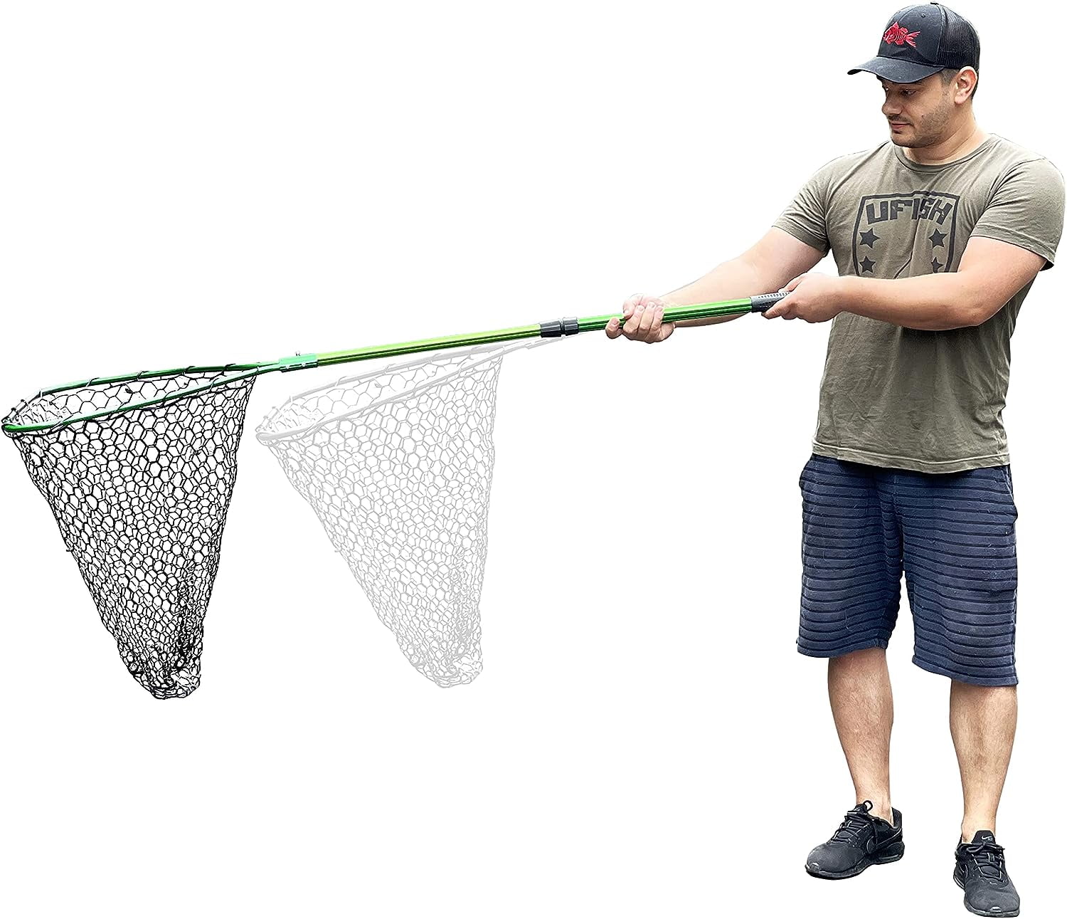 Large Fishing Net For water And Saltwater Fishing, Fish Landing Net For