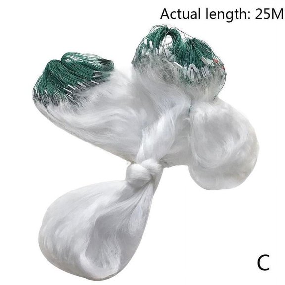 Large Fishing Net with Float, Polyester Gill Net for Aquatic Trapping, User-Friendly Design