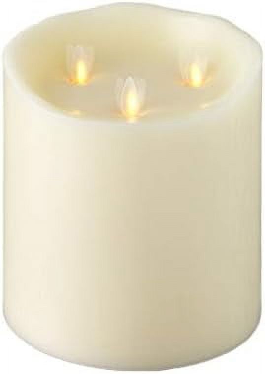 Large Flameless Candle TriFlame, 3 Wick, Unscented Moving Flame
