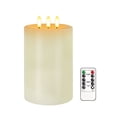 thumbnail image 1 of Large Flameless Candles, 6"x4" 3 Wick Flickering Flameless Candles with Remote & Timer, Dimmable Real Wax LED Candles Battery Operated, Electric Pillar Candles for Home Christmas Decor, 1 of 7