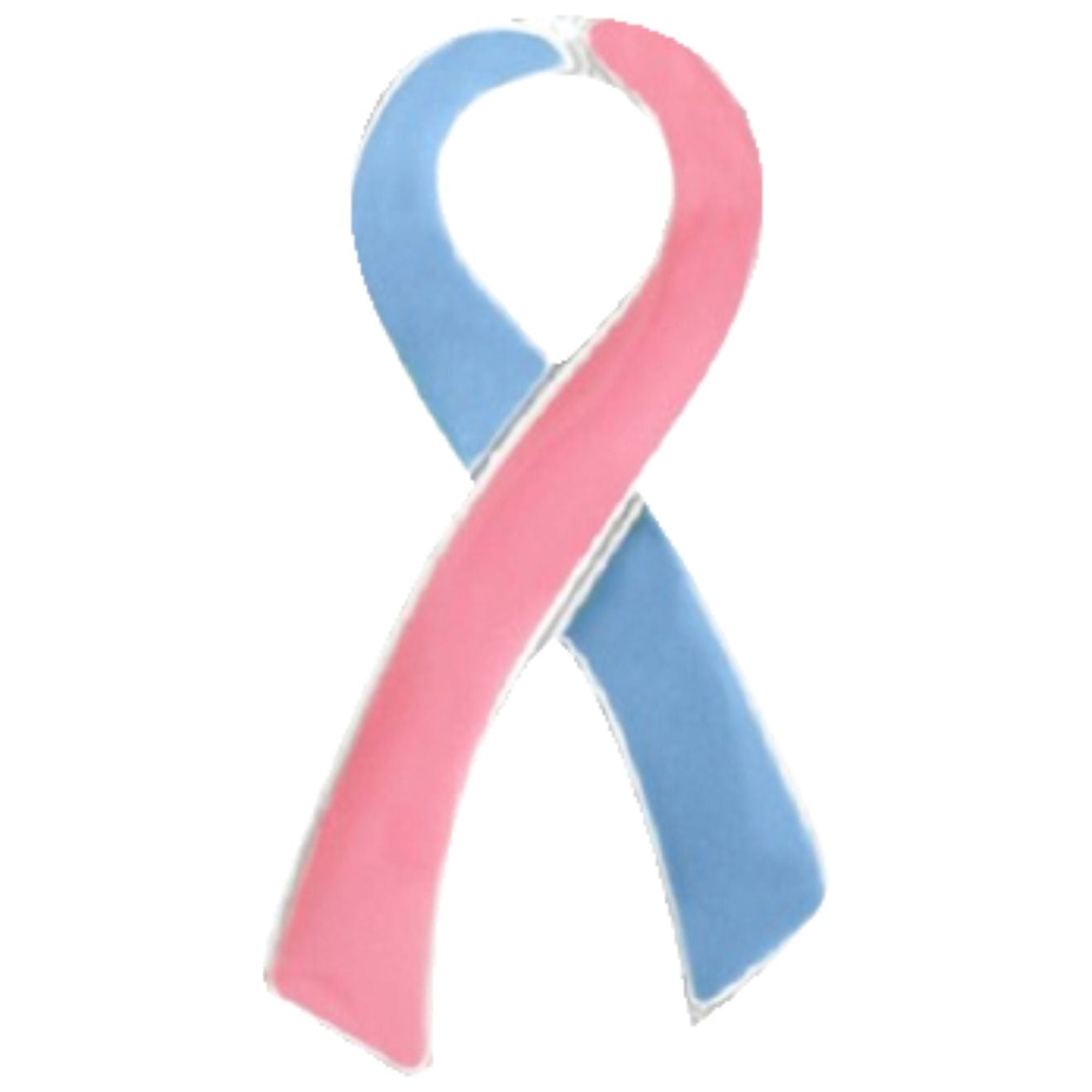 Large Flat Pink & Blue Ribbon Pins