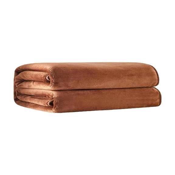 Large Fleece Throw Blanket 100x120cm | Super Soft & Warm Flannel Fabric for Couch Bed Sofa | Solid Color Plush Blanket for Adults & Kids