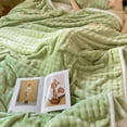 thumbnail image 1 of Large Fleece Throw Blanket Oversized Soft Warm Blanket for Couch Bed Decor Gift Home Travel Accessory(Green), 1 of 6