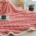 thumbnail image 1 of Large Fleece Throw Blanket Oversized Soft Warm Blanket for Couch Bed Decor Gift Home Travel Accessory(Pink), 1 of 6