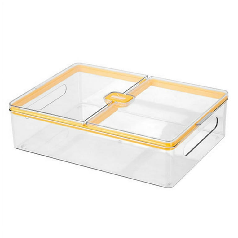 Large Flip Top Clear Storage Containers with Lids Kitchen