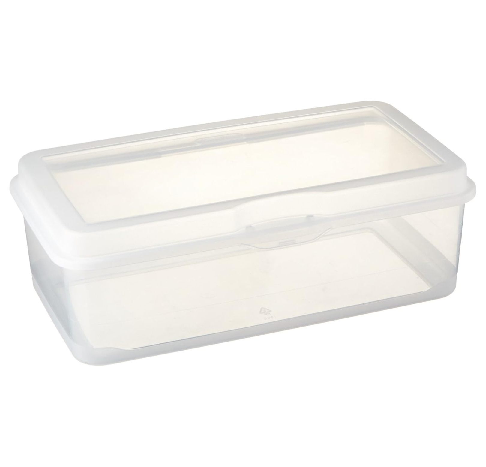 Large FlipTop, Stackable Small Storage Bin with Hinging Lid, Plastic