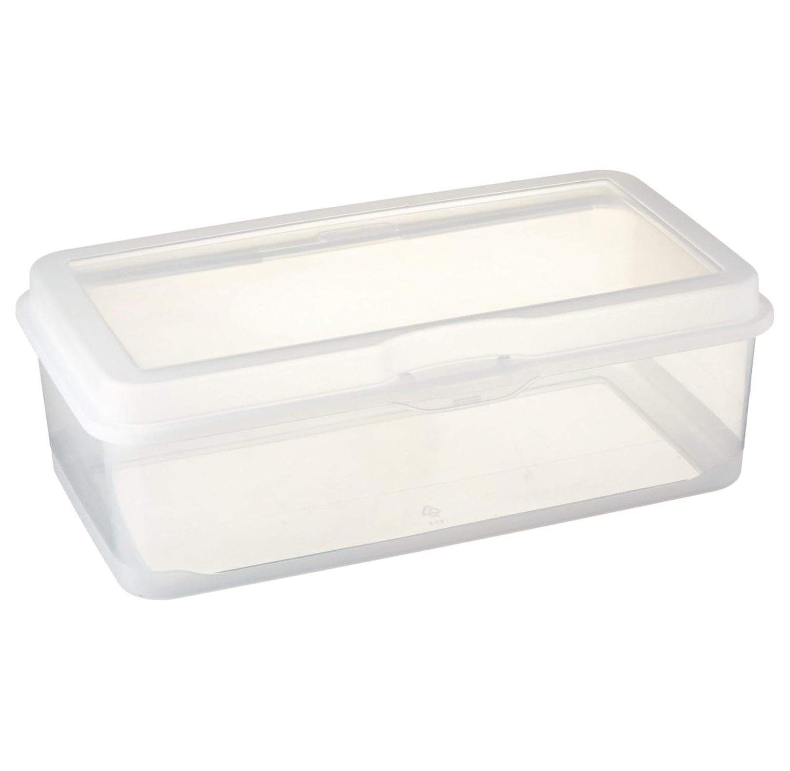 Large FlipTop, Stackable Small Storage Bin with Hinging Lid, Plastic