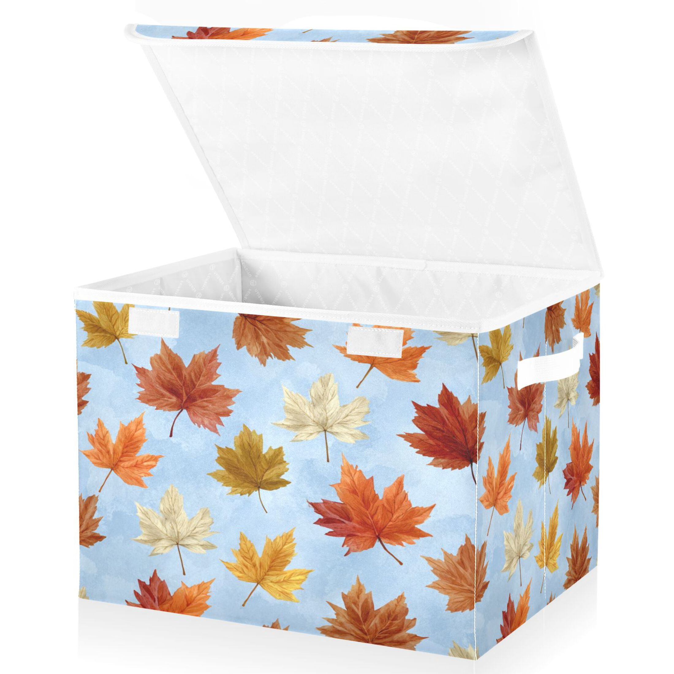 Fall Foldable Large Fliplid Foldable Storage Bin Boxes Cubes Baskets with 2 Handles ...