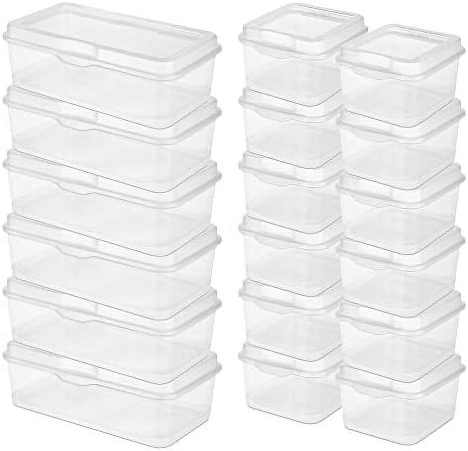 Large Fliptop Latching Storage Box, 6 Pack, And Small Fliptop Latching