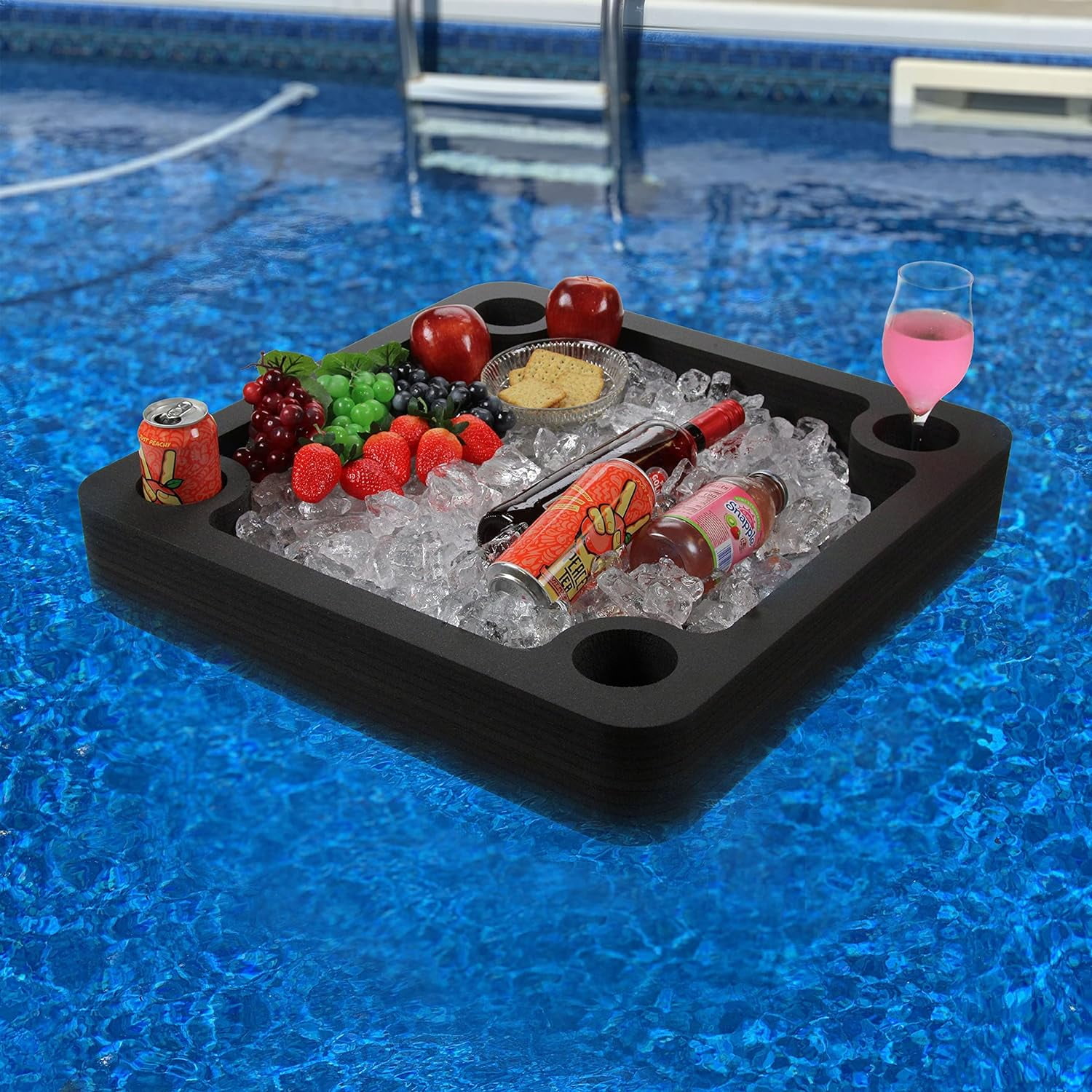 Large Floating Bar Table Serving Buffet Tray Drink Holders Swimming