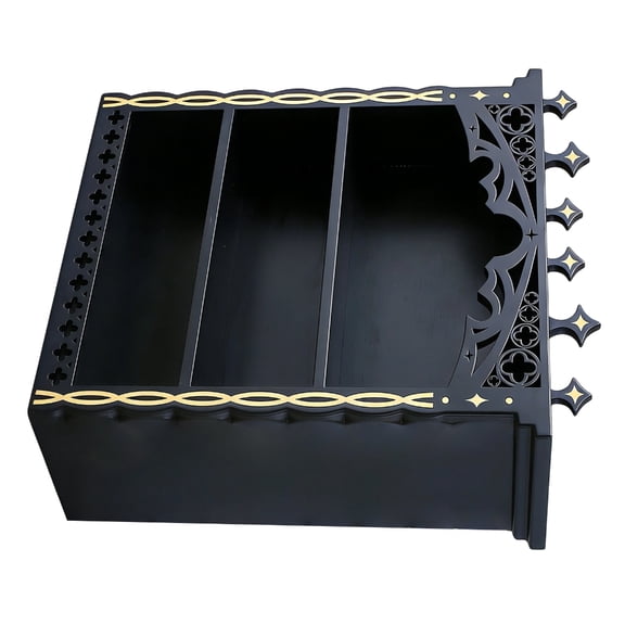 Large Floating Crystal Shelf for Wall, Wooden Rock Storage Organizers, Gothics Spiritual