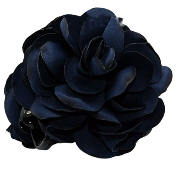 Large Floral Hair Claw Clips - Rose Flower Design, Jaw Barrettes Grips Clamps for Women & Girls - Elegant Twist-Up Fancy Accessories