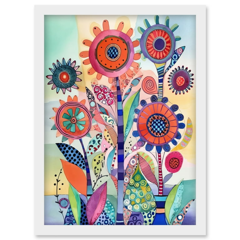 Folk Blooms Printed Pattern Folk Blooms Printed Pattern