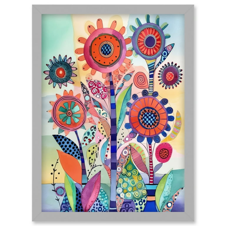 Folk Blooms Printed Pattern Folk Blooms Printed Pattern