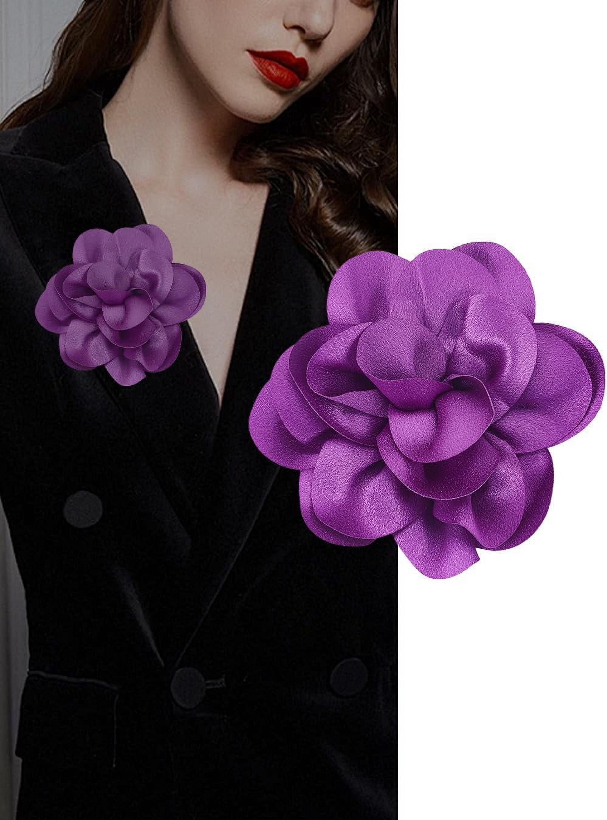 Large Flower Brooches Big Rose Camellia Flower Brooches Flower ...