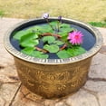 thumbnail image 1 of Large Flower Pot Thickened Plant Pot with Drainage Hole Retro Resin Lotus Planter for Indoor Outdoor Plants Home Gardening, 1 of 8
